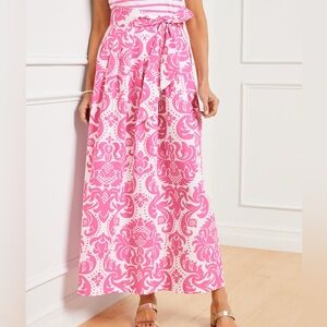 Talbots Pink Patterned Maxi Skirt